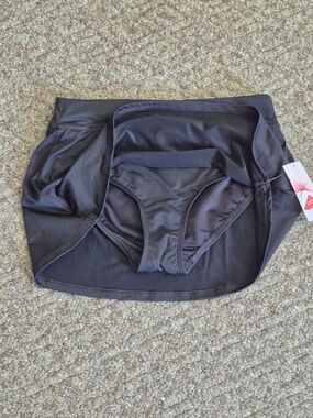 Lands' End Black Women's Swim Skirt 4P NWT